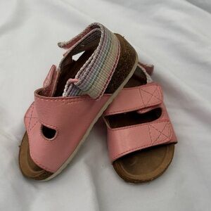 Cat & Jack Pink Sandals with Multicolor Strap